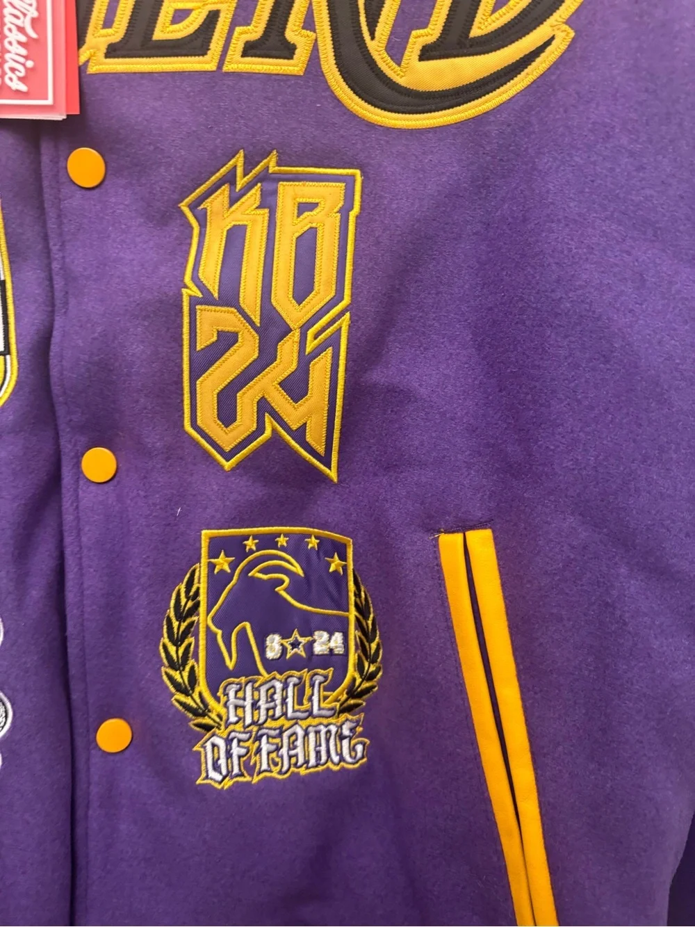 Headgear Classics KB Legend Mamba 24 Varsity Jacket Purple Gold